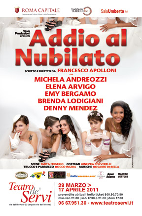 "ADdio al nubilato" dal 29 marzo al Teatro de' Servi