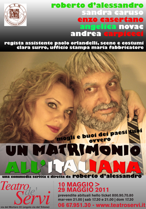 "Un matrimonio all'italiana" dal 10 maggio al Teatro de' Servi